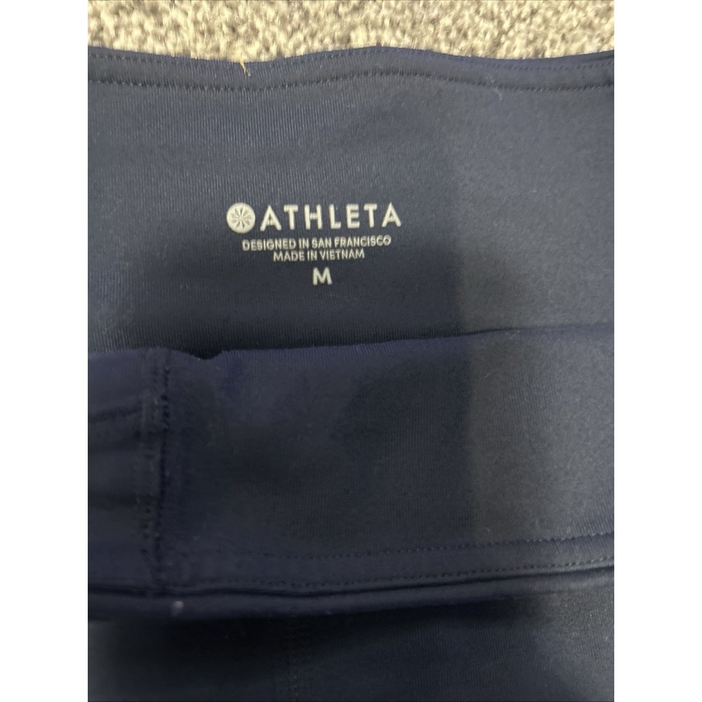 Athleta Navy/Black Athletic Yoga Pants Women's MEDIUM Made In San Francisco(57) - Picture 3 of 4